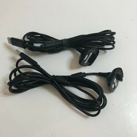 2 Pcs Genuine Microsoft Xbox 360 Play & Charge Kit Charging Cable Cord Usb Plug
