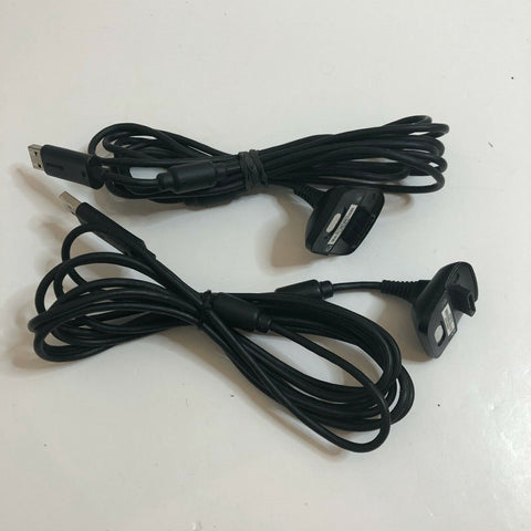 2 Pcs Genuine Microsoft Xbox 360 Play & Charge Kit Charging Cable Cord Usb Plug