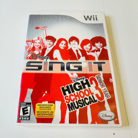 Disney Sing It High School Musical 3 (Wii) CIB, Complete, Disc Surface Is As New