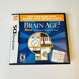 Brain Age 2: More Training in Minutes a Day (Nintendo DS, 2007) 3DS CIB Complete