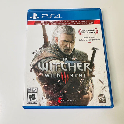 The Witcher 3: Wild Hunt (PlayStation 4, PS4, 2015) CIB, Complete, VG