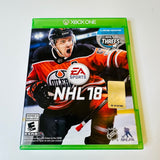 NHL 18 (Microsoft Xbox One, 2017) CIB, Complete, VG