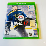 NHL 17 (Microsoft Xbox One, 2016) CIB, Complete, VG