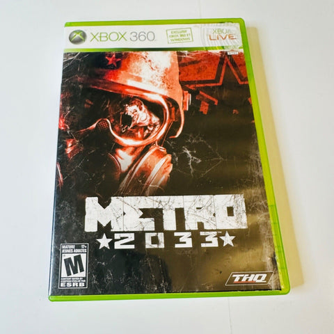 Metro 2033 (Microsoft Xbox 360, 2010) CIB, Complete, Disc Surface Is As New!