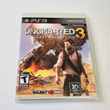 Uncharted 3: Drake's Deception (PS3, PlayStation 3, 2011) CIB, Complete, VG