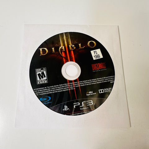 Diablo III 3 (Sony PlayStation 3 , 2013) PS3, Disc
