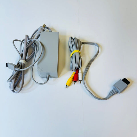 Nintendo Wii Power Supply and Original AV Cord Combo  Genuine OEM AC RVL-002