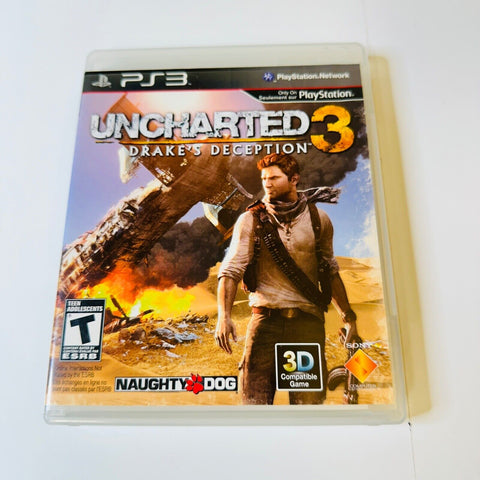 Uncharted 3: Drake's Deception (Sony PlayStation 3, 2011) CIB, Complete