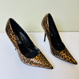 ALDO Women's Heels Size  Leopard Print Patent Leather Shoes 38 and Matching Bag