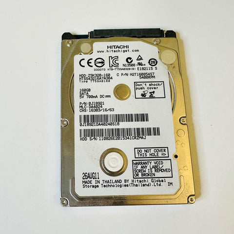 Hitachi Z5K320-160 5400rpm 3.0 Gb/s 160GB Hard Drive, 2.5''