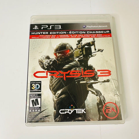 Crysis 3 Hunter Edition (Sony PlayStation 3, 2013 PS3) CIB, Complete, VG