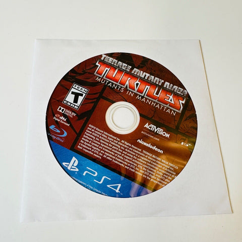 Teenage Mutant Ninja Turtles: Mutants in Manhattan (PlayStation 4, PS4) Disc