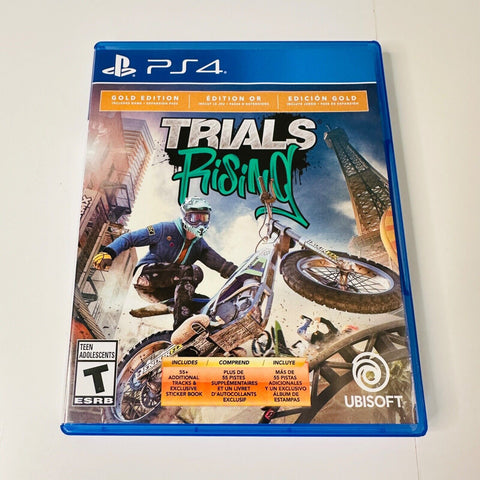 Trials Rising Gold Edition (Sony PlayStation 4, 2019) CIB with Sticker Book, VG