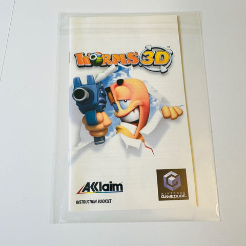 Worms 3D (Nintendo GameCube, 2004) Manual Only, No Game!