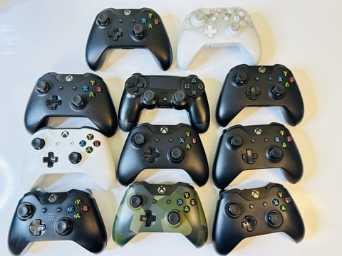 Lot Of 11 Controllers for Xbox One & PlayStation 4 PS4 - For Parts Only, AS IS!