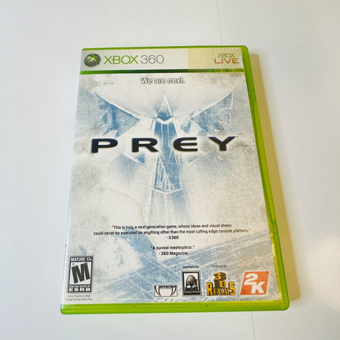 Prey (Microsoft Xbox 360, 2006) CIB, Complete, Disc Surface Is As New!