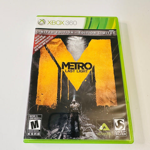 Metro: Last Light (Xbox 360, 2013) CIB, Complete, Disc Surface Is As New!