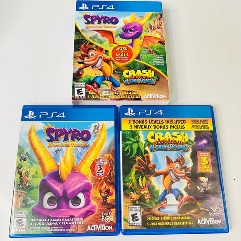 Spyro Reignited Trilogy, Crash Bandicoot N-Sane Trilogy Bundle PlayStation 4,PS4