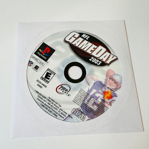 NFL Gameday 2003 (Sony Playstation 1, 2002)  PS1, Disc Surface Is As New!