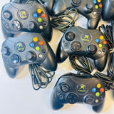 Lot Of 9  Xbox Original Controllers No Breakaway cable - For Parts Only, AS IS!