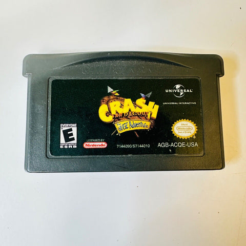 Crash Bandicoot: The Huge Adventure (Nintendo Game Boy Advance, 2002) Cart