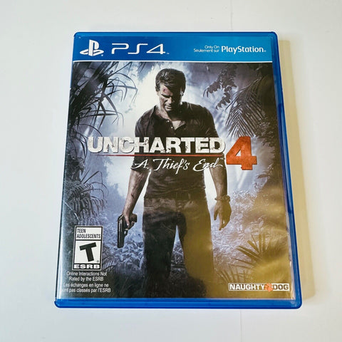 Uncharted 4 A Thief's End (PS4, Sony PlayStation 4) VG