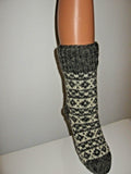 Hand Knit 100% Pure Sheep Wool Socks, Knit in Zlatibor Serbia, Ships from Canada