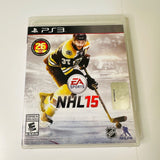 NHL 15 (Sony PlayStation 3, PS3 2014) CIB, Complete, VG