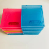 Lot of 15 Nintendo NES Plastic Game Case Sleeves Clamshell, Blue, Pink, Yellow