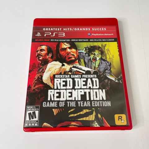 Red Dead Redemption Game of the Year Edition W/Map (PlayStation 3, PS3) CIB, VG