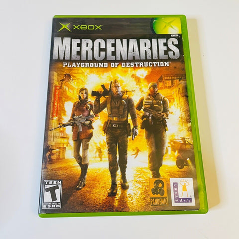 Mercenaries: Playground of Destruction (Microsoft Xbox, 2005) CIB, Complete, VG