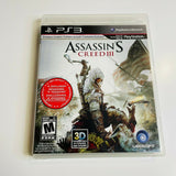 Assassins Creed III - 3 - PS3 PlayStation 3, CIB, Complete, VG