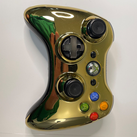 Original OEM Microsoft Xbox 360 Special Edition Gold Chrome Controller