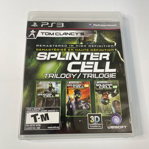 Tom Clancy's Splinter Cell: Trilogy (Sony PlayStation 3, PS3) CIB, Complete, VG