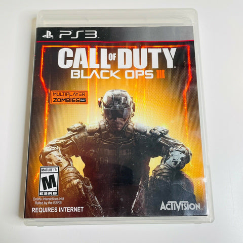 Call of Duty: Black Ops III 3 (Sony PlayStation 3, 2015) PS3, CIB, Complete, VG