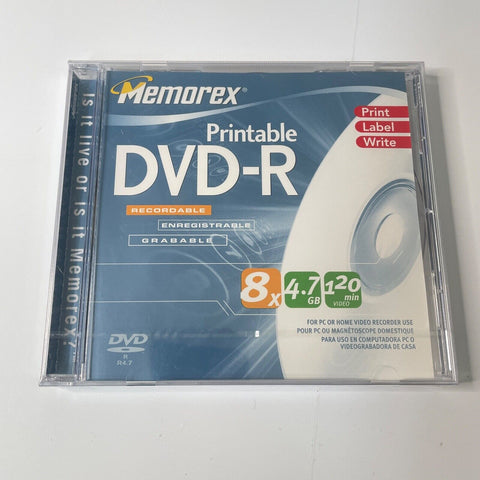 Memorex Printable DVD+R 4.7GB 120min