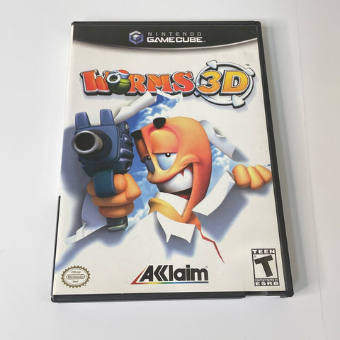 Worms 3D (Nintendo GameCube, 2004) CIB, Complete, VG Disc Surface Is As New!