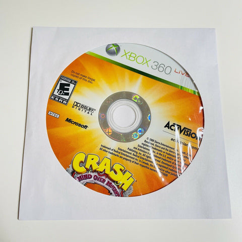 Crash: Mind Over Mutant (Microsoft Xbox 360, 2008) Disc