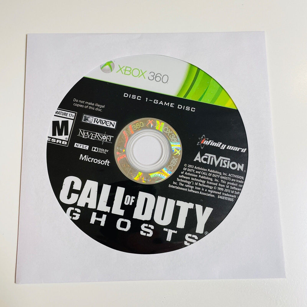 Microsoft XBOX 360 Call of Duty Ghosts Disk 1 Video Game Only @GC