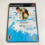 Sing Star Pop PS2 Karaoke (Sony PlayStation 2, 2007) CIB, Complete, VG