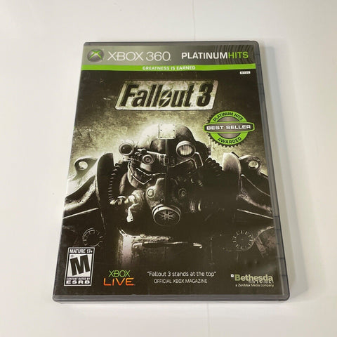 Fallout 3 (Microsoft Xbox 360, 2008) CIB, Complete, Disc Surface Is As New!