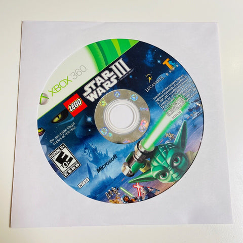 LEGO Star Wars III: 3 The Clone Wars (Microsoft Xbox 360) Disc Surface Is As New