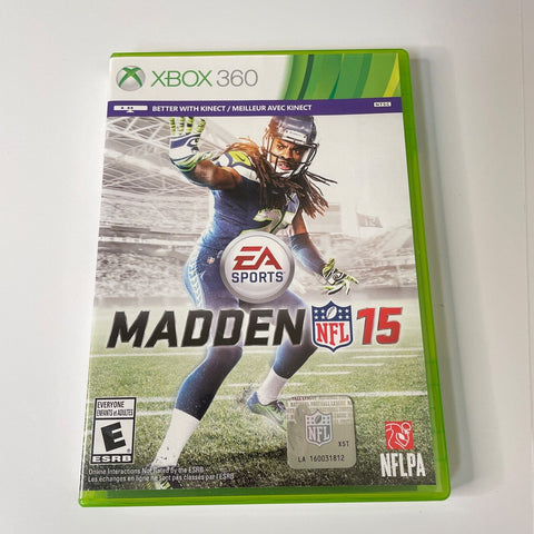Madden NFL 15 (Microsoft Xbox 360) CIB, Complete, VG Disc Surface Is As New!
