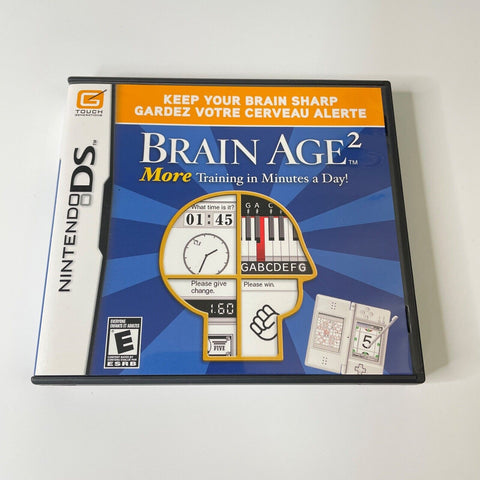 Brain Age 2: More Training in Minutes a Day (Nintendo DS) CIB, Complete, As New!