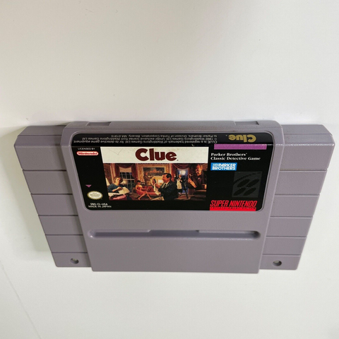 Clue (Super Nintendo Entertainment System, SNES) Cartridge - TESTED