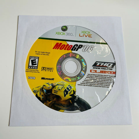 MotoGP '06 (Microsoft Xbox 360, 2006) Disc