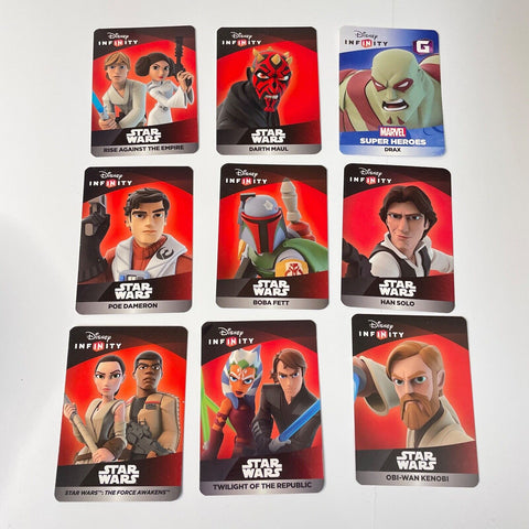 Disney Infinity lot 9 Cards, Used, Sold as Collectable