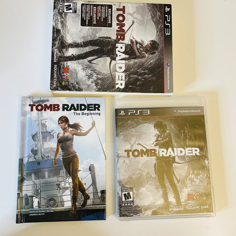 Tomb Raider Exclusive Comic Book  (Sony PlayStation 3, 2013) PS3 CIB Complete VG