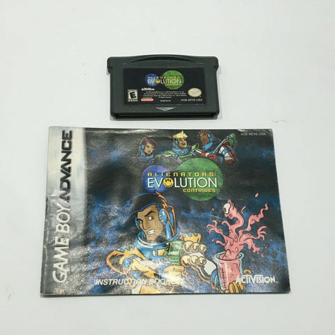 Alienators: Evolution Continues - Game Boy Advance GBA Cart and manual