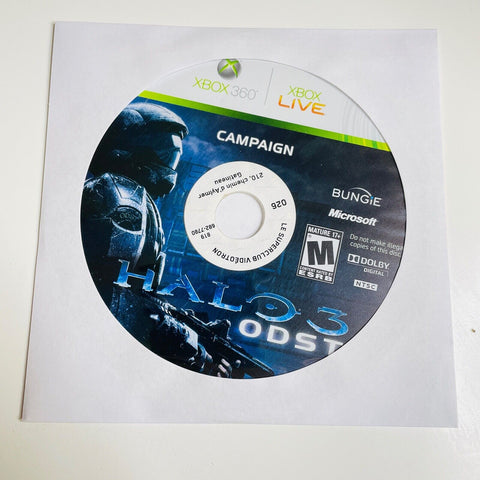 Halo 3 ODST (Xbox 360, 2009) Campaign Disc Only